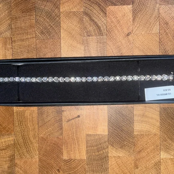 5 carat HPHT lab diamond tennis bracelet in .925 silver